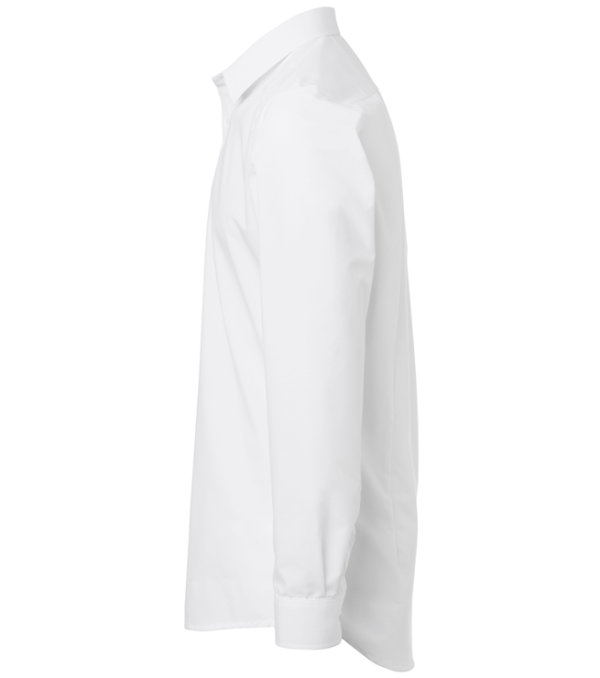 paita 1215-306 miesten pitkähihainen kauluspaita valkoinen sivusta